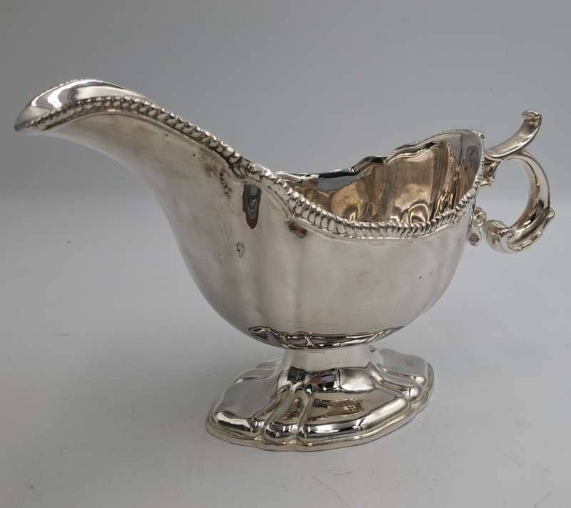 Vintage Silver-Plated Gravy Boat -Boxed