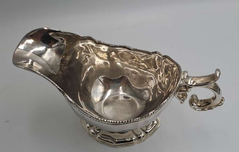 Vintage Silver-Plated Gravy Boat -Boxed