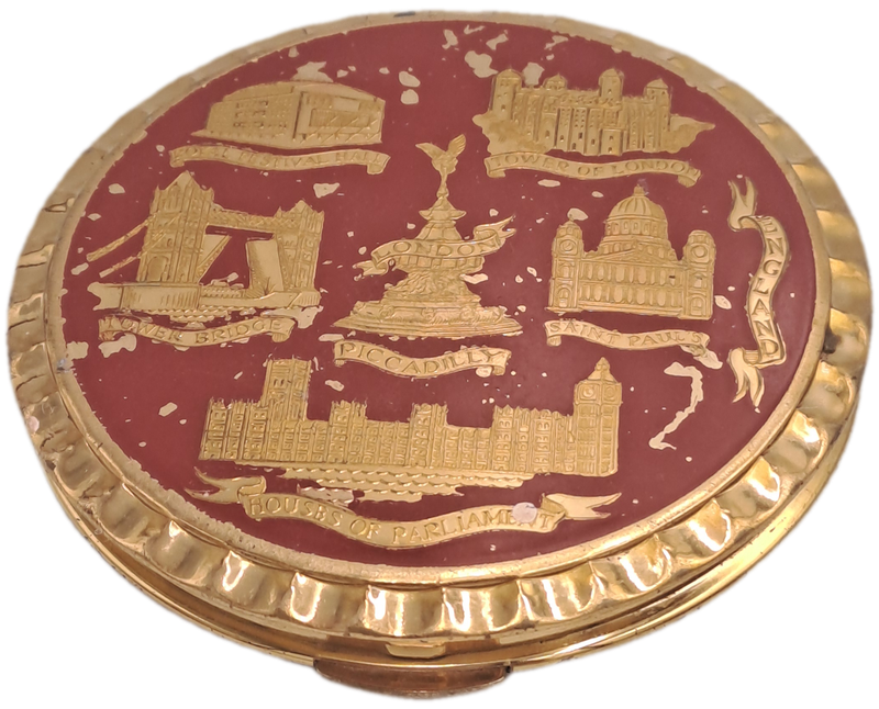 Pre-owned Vintage Ladies KIGU Powder Compact-with images of London - Made in England