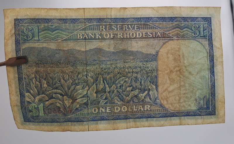 Rhodesia 1979 1 Dollars Circulated - Bird Watermark