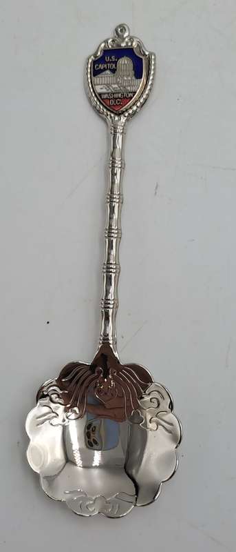Silver Plated Souvenir Spoon U.S. Capitol Washington D.C