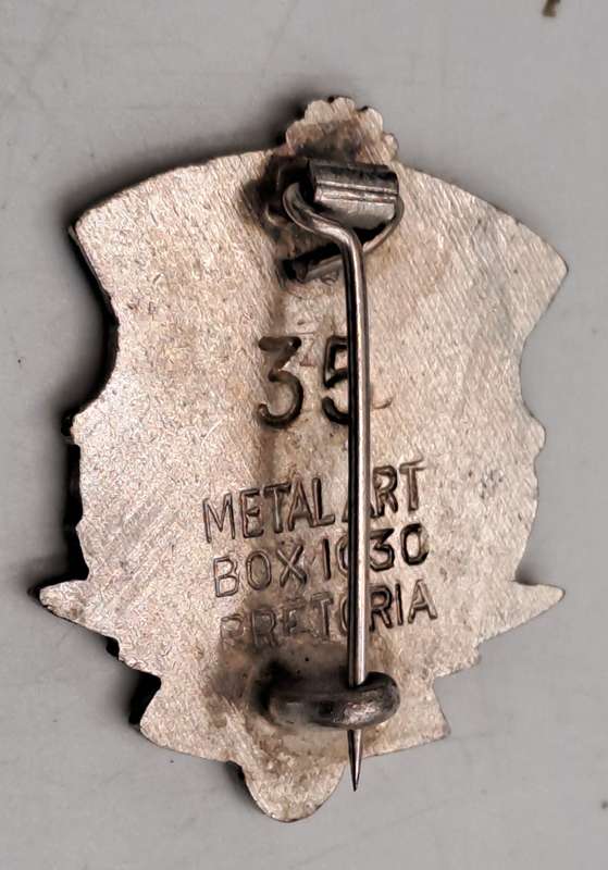 Vintage 1951-1952 Germiston Sporting Club No 35-enamel Medal-White metal
