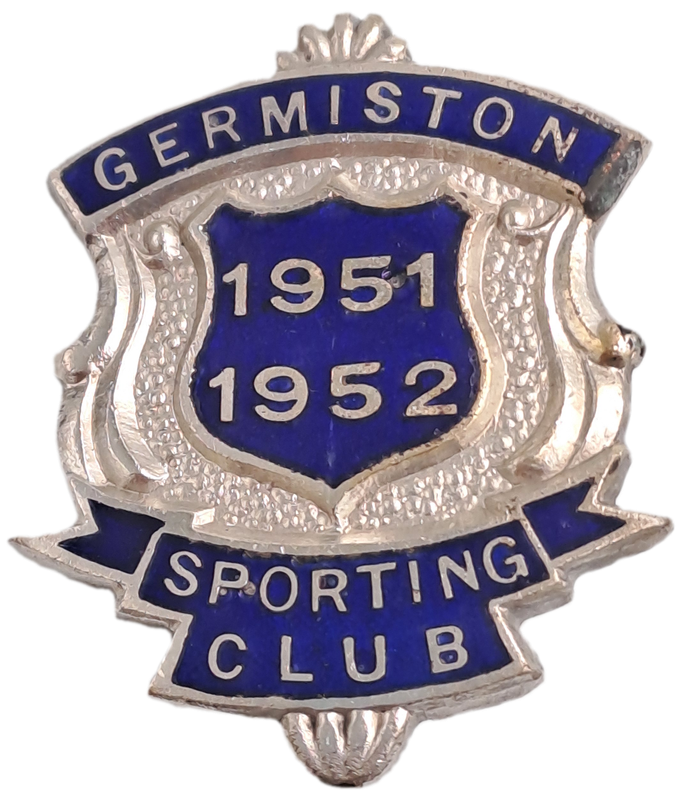Vintage 1951-1952 Germiston Sporting Club No 35-enamel Medal-White metal