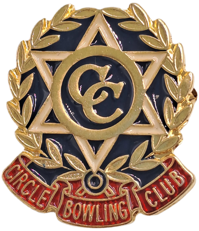 Vintage Circle Bowling Club Badge 27x25mm