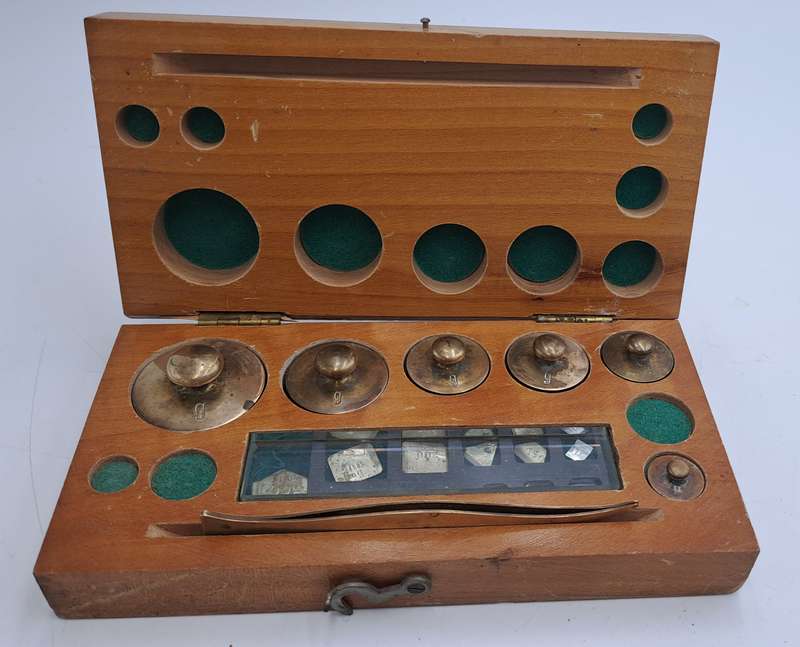 Antique 1903-1917 Boxed Set of Jewellers Apothecary Scales Weights -Macdonald,Adams & Co.Ltd-J.H.B