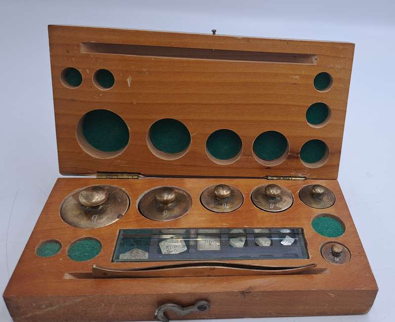 Antique 1903-1917 Boxed Set of Jewellers Apothecary Scales Weights -Macdonald,Adams & Co.Ltd-J.H.B