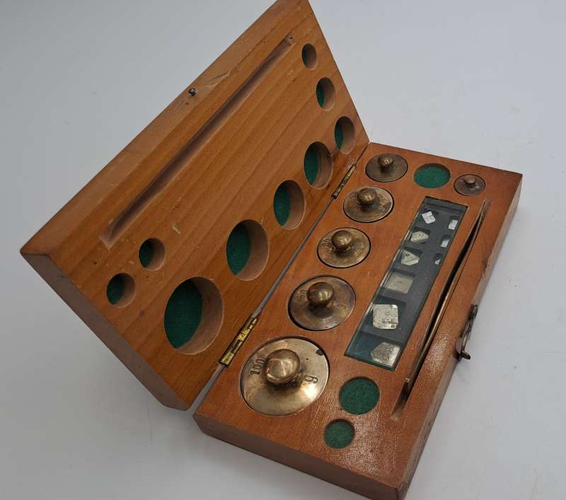 Antique 1903-1917 Boxed Set of Jewellers Apothecary Scales Weights -Macdonald,Adams & Co.Ltd-J.H.B