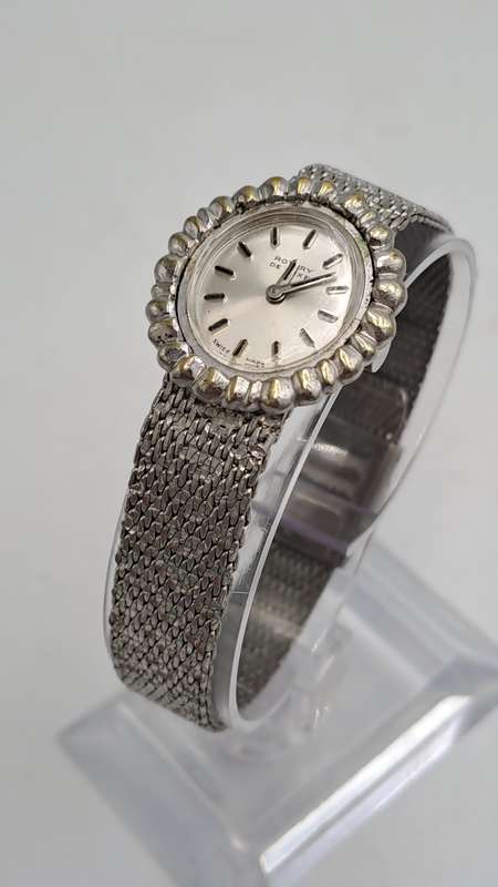 Vintage Swiss Made Rotary De Luxe Ladies Mechanical Watch-Working