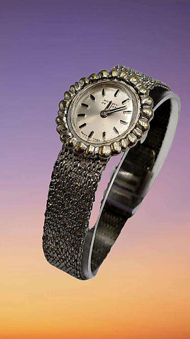 Vintage Swiss Made Rotary De Luxe Ladies Mechanical Watch-Working
