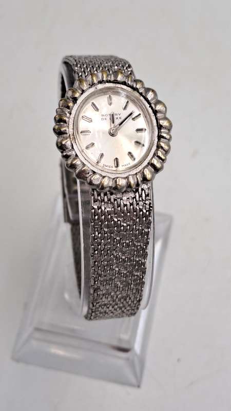 Vintage Swiss Made Rotary De Luxe Ladies Mechanical Watch-Working