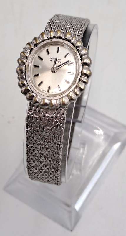 Vintage Swiss Made Rotary De Luxe Ladies Mechanical Watch-Working