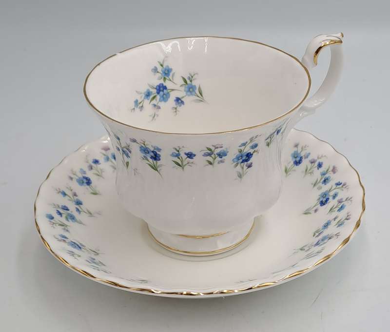 Vintage Royal Albert Memory Lane Cup and Saucer -Cup has a Chip