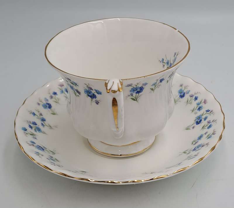 Vintage Royal Albert Memory Lane Cup and Saucer -Cup has a Chip