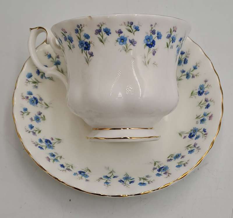 Vintage Royal Albert Memory Lane Cup and Saucer -Cup has a Chip