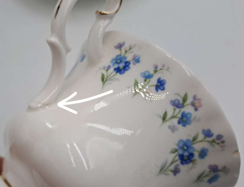 Vintage Royal Albert Memory Lane Cup and Saucer -Cup has a Chip