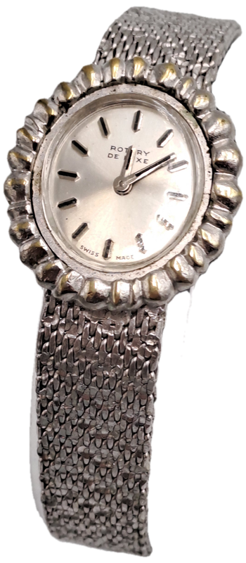 Vintage Swiss Made Rotary De Luxe Ladies Mechanical Watch-Working