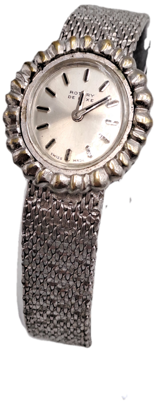 Vintage Swiss Made Rotary De Luxe Ladies Mechanical Watch-Working