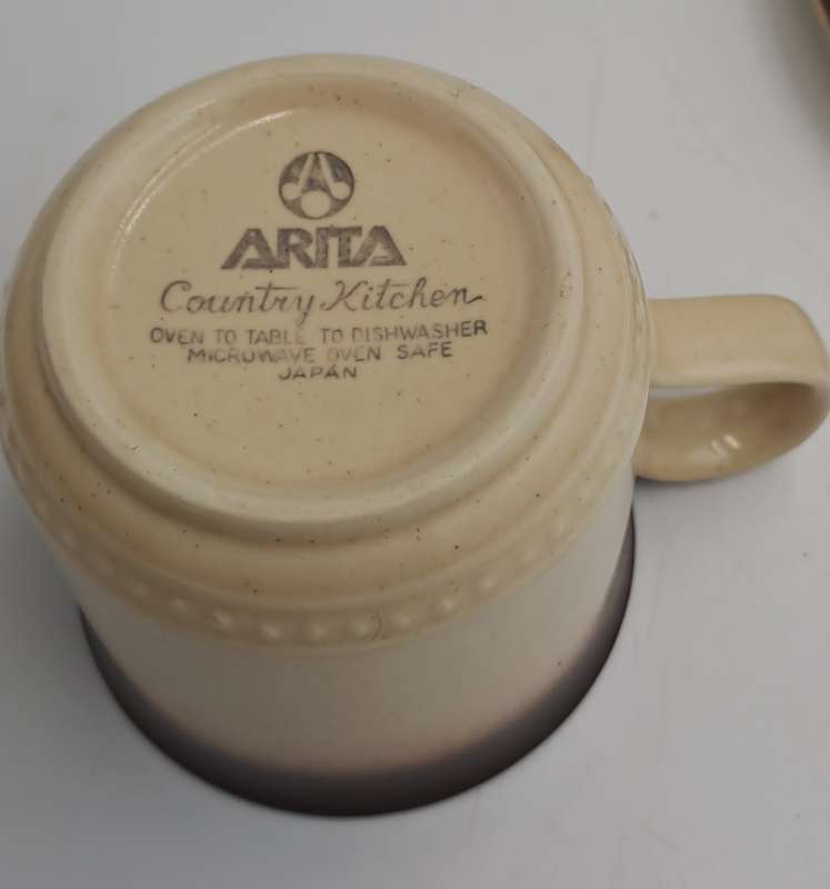 18pc ARITA HONEY WHEAT Country Kitchen 4339 Trio's x 6-Made in Japan