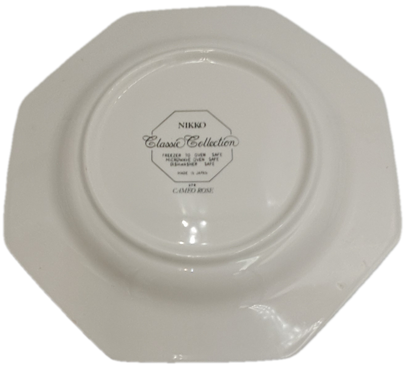 Vintage 1982-1992 Cameo Rose Large Dinner Plate By Nikko Classic Collection (11 Available)-Japan