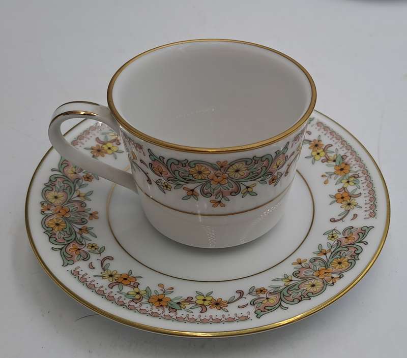 12pc Vintage 1975-1982 Contemporary Noritake 6 Demitasse CLARA 2687  cup and Saucer sets-Sri-Lanka