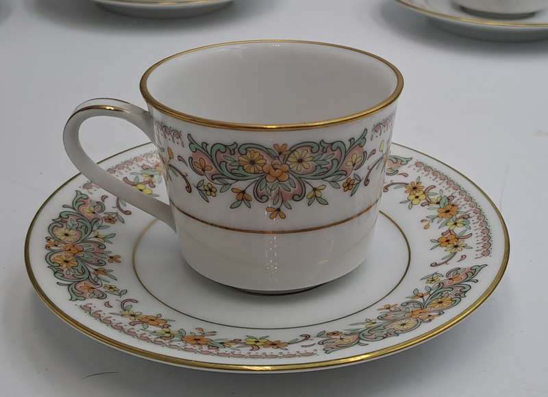 12pc Vintage 1975-1982 Contemporary Noritake 6 Demitasse CLARA 2687  cup and Saucer sets-Sri-Lanka