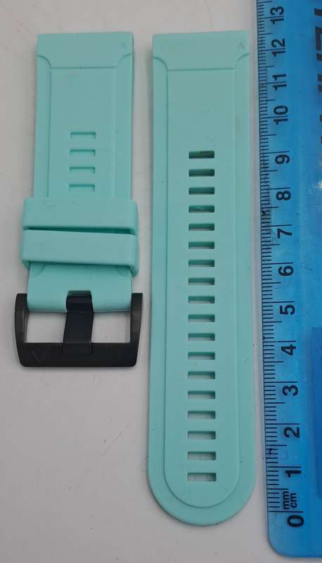 New 26mm Light Blue Silicone Quick fit Band for Garmin Fenix-Tactix-enduro-(see compatibility )