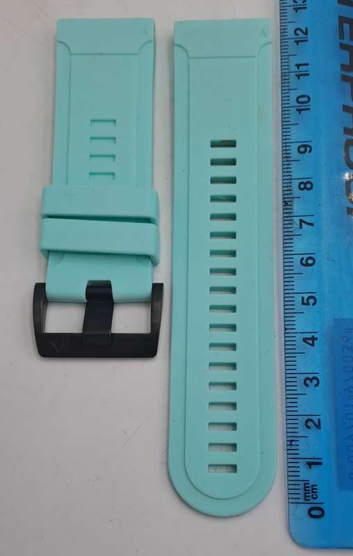 New 26mm Light Blue Silicone Quick fit Band for Garmin Fenix-Tactix-enduro-(see compatibility )