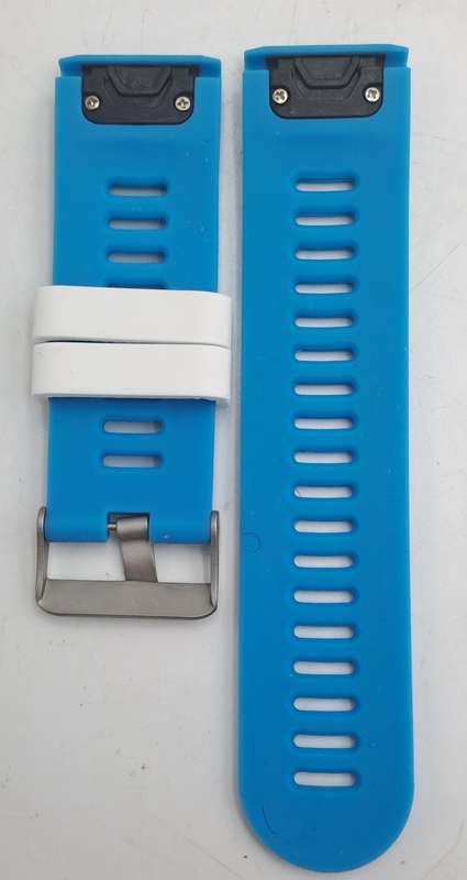 New 26mm Blue Silicone Quick fit Band for Garmin Fenix-Tactix-enduro-(see compatibility )