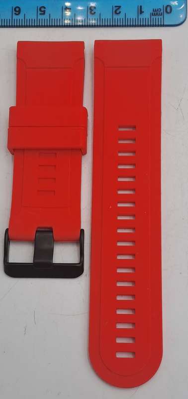 New 26mm Flame Red Silicone Quick fit Band for Garmin Fenix-Tactix-enduro-(see compatibility-)