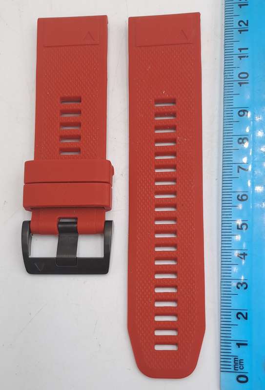 New 26mm Red Silicone Quick fit Band for Garmin Fenix-Tactix-enduro-(see compatibility-)