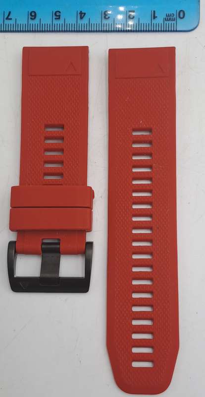 New 26mm Red Silicone Quick fit Band for Garmin Fenix-Tactix-enduro-(see compatibility-)