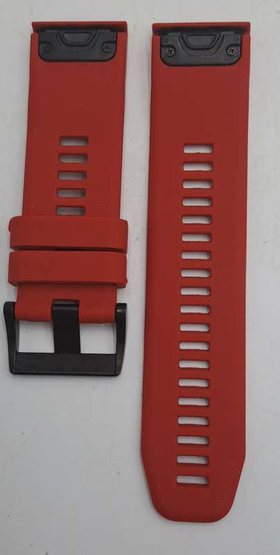 New 26mm Red Silicone Quick fit Band for Garmin Fenix-Tactix-enduro-(see compatibility-)