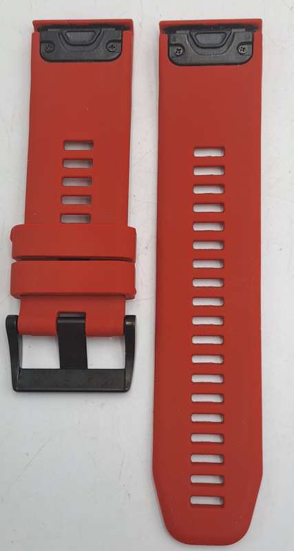 New 26mm Red Silicone Quick fit Band for Garmin Fenix-Tactix-enduro-(see compatibility-)