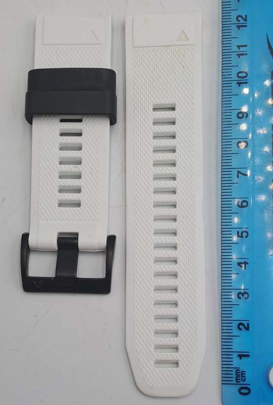 New 26mm White Silicone Quick fit Band for Garmin Fenix-Tactix-enduro-(see compatibility )