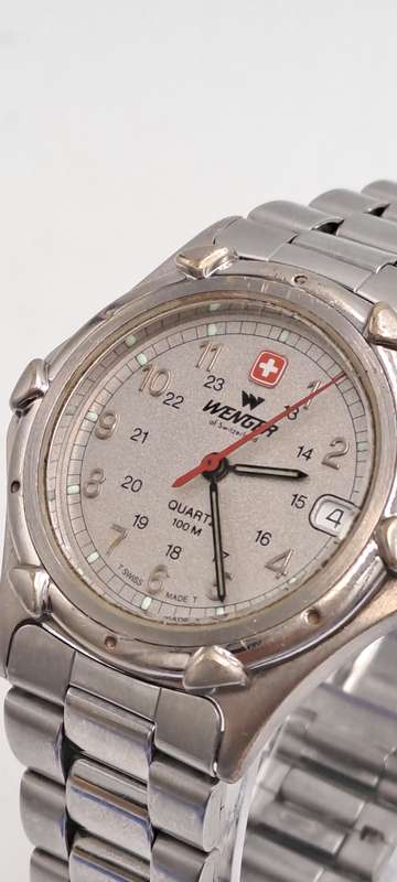 1980's Vintage Mens Swiss Army WENGER Quartz watch -Working