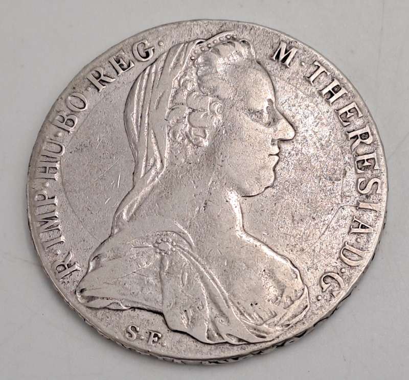 1780  Austrian Empire (SILVER .833)  1 Thaler - Maria Theresia Vienna -(243 year old Coin)