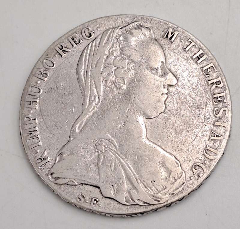 1780  Austrian Empire (SILVER .833)  1 Thaler - Maria Theresia Vienna -(243 year old Coin)