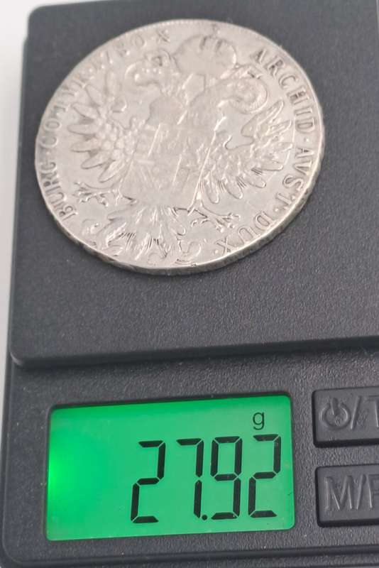 1780  Austrian Empire (SILVER .833)  1 Thaler - Maria Theresia Vienna -(243 year old Coin)