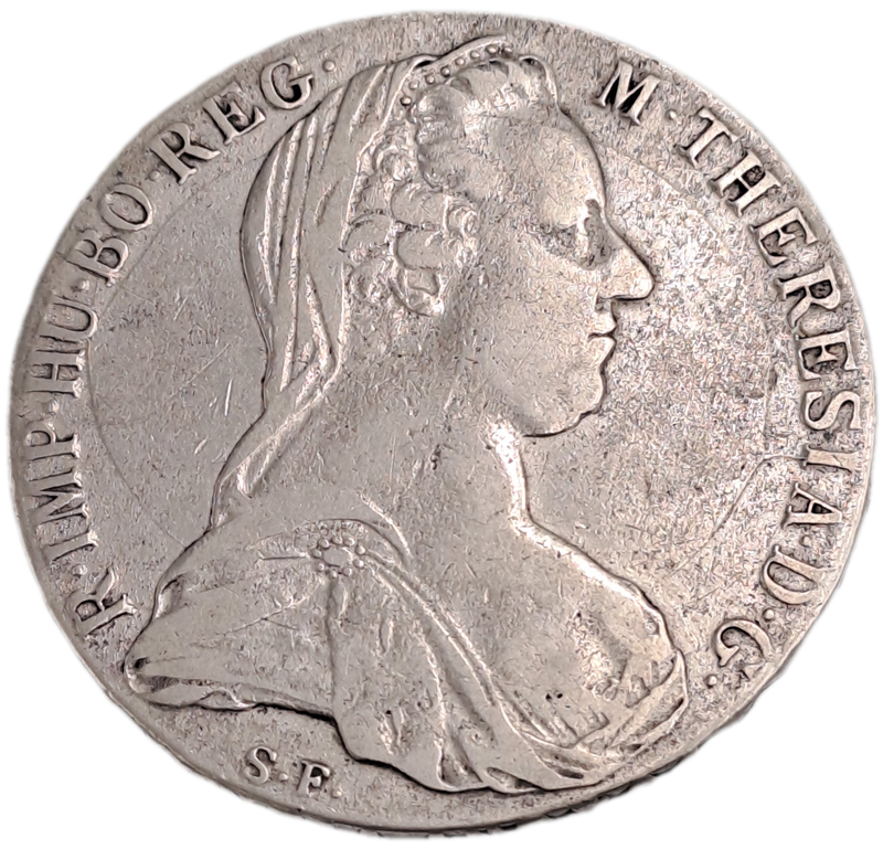 1780  Austrian Empire (SILVER .833)  1 Thaler - Maria Theresia Vienna -(243 year old Coin)