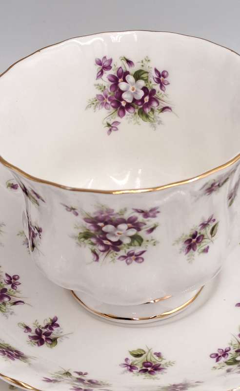 Vintage Royal Albert SWEET VIOLETS Tea Trio Bone China (12 Available) Excellent Condition