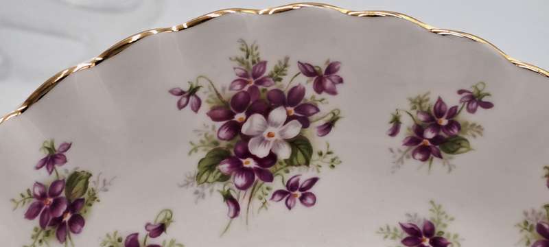 Vintage Royal Albert SWEET VIOLETS Tea Trio Bone China (12 Available) Excellent Condition
