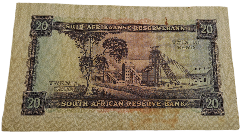 Rare 1962 South Africa  20 Rand -Afrikaans - English-G Rissik