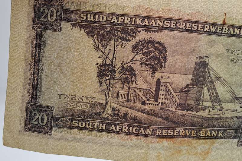 Rare 1962 South Africa  20 Rand -Afrikaans - English-G Rissik