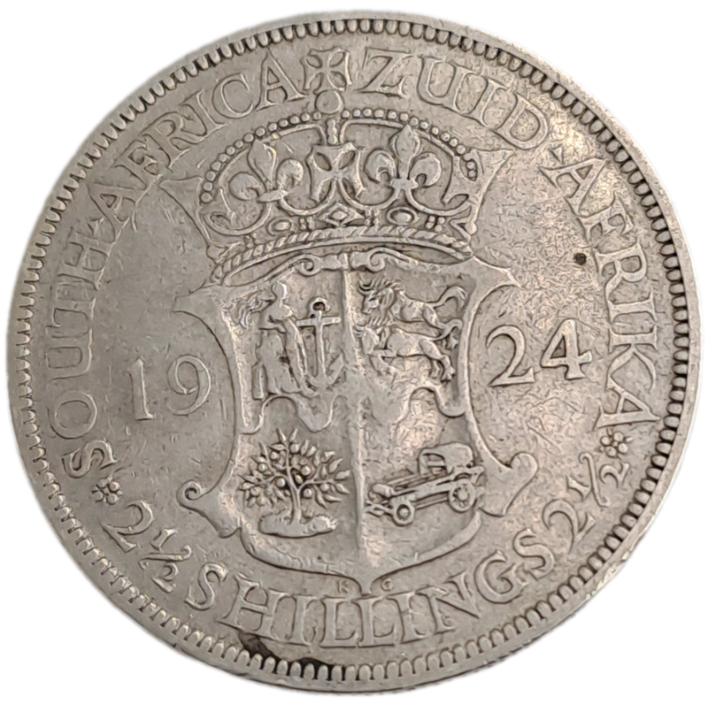 South Africa 1924 2½ Shillings  (.800 Silver) - George V