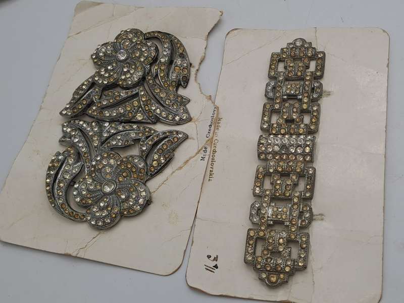 1950's art Deco Costume Jewelry 6 pieces Made in Czechoslovakia