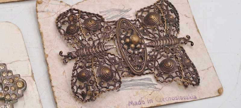 1950's art Deco Costume Jewelry 6 pieces Made in Czechoslovakia