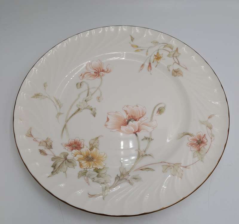 Vintage Gorham TRELLIS Fine China Dinner Plate 24kt Gold Hand Banded Japan-Mint -6 Available