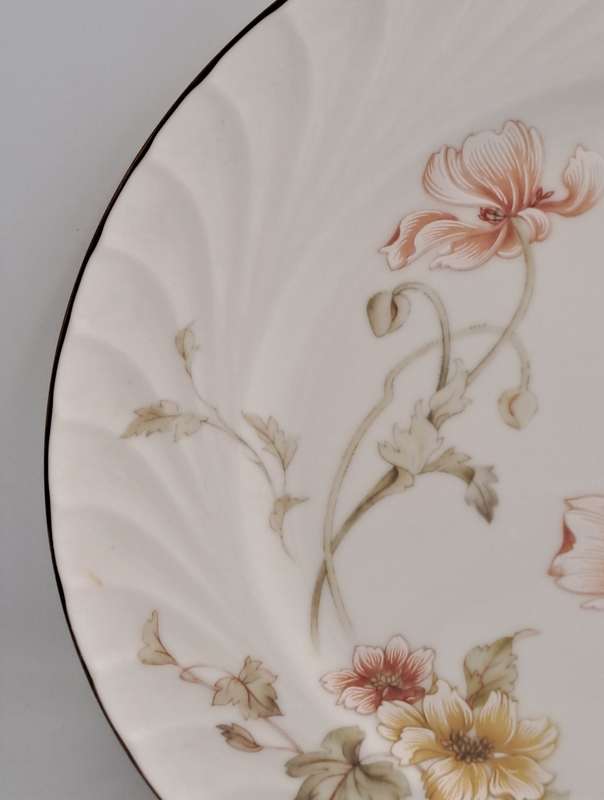 Vintage Gorham TRELLIS Fine China Dinner Plate 24kt Gold Hand Banded Japan-Mint -6 Available