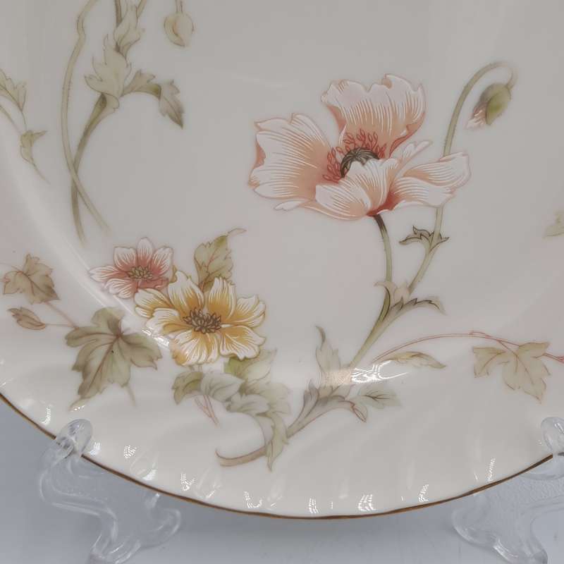 Vintage Gorham TRELLIS Fine China Salad Plate 24kt Gold Hand Banded Japan-Mint -6 Available