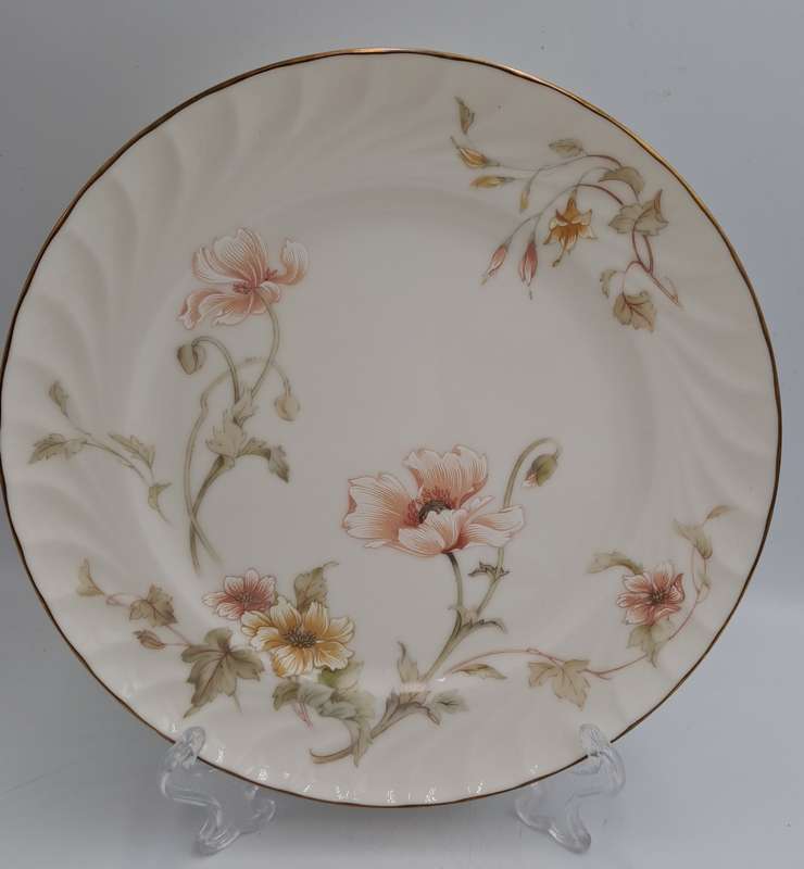 Vintage Gorham TRELLIS Fine China Salad Plate 24kt Gold Hand Banded Japan-Mint -6 Available